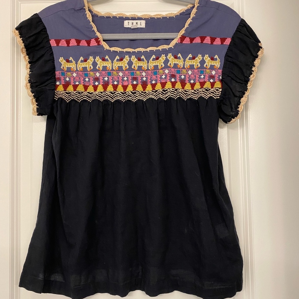 TMHL embroidered top